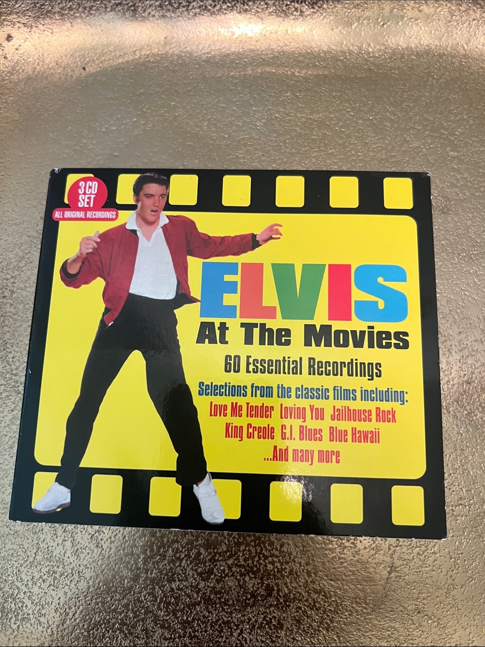#2144**Elvis At The Movies 3-CD Set - Yellow Cover